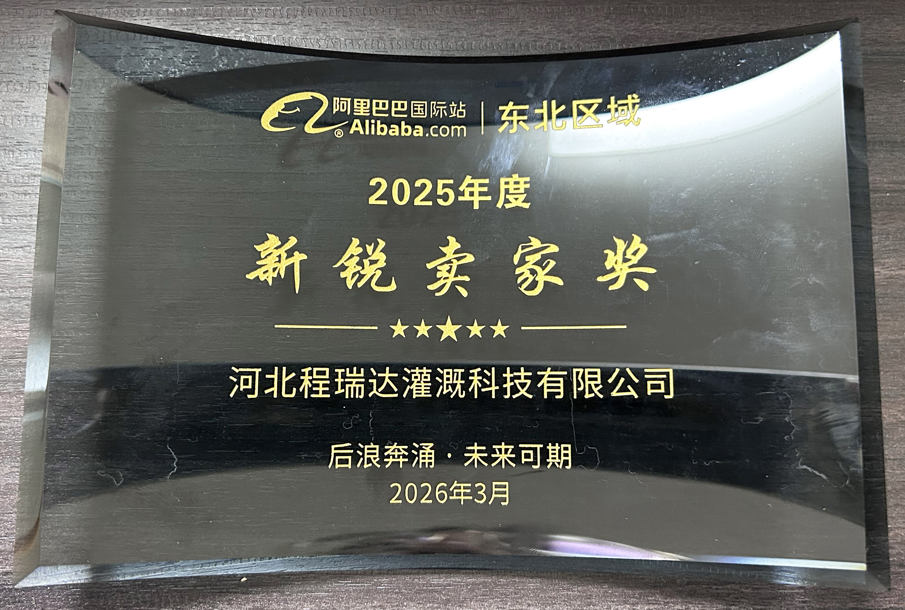 宣城程瑞达灌溉 | 荣获阿里国际站新锐卖家奖